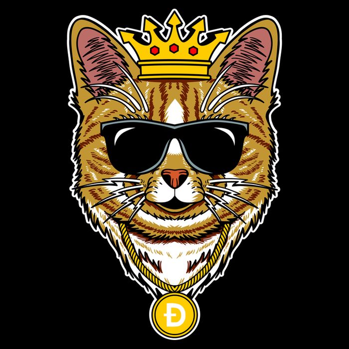 Hodl Dogecoin Doge Cat King Crypto Currency Moon Cooling Performance Crew T-Shirt