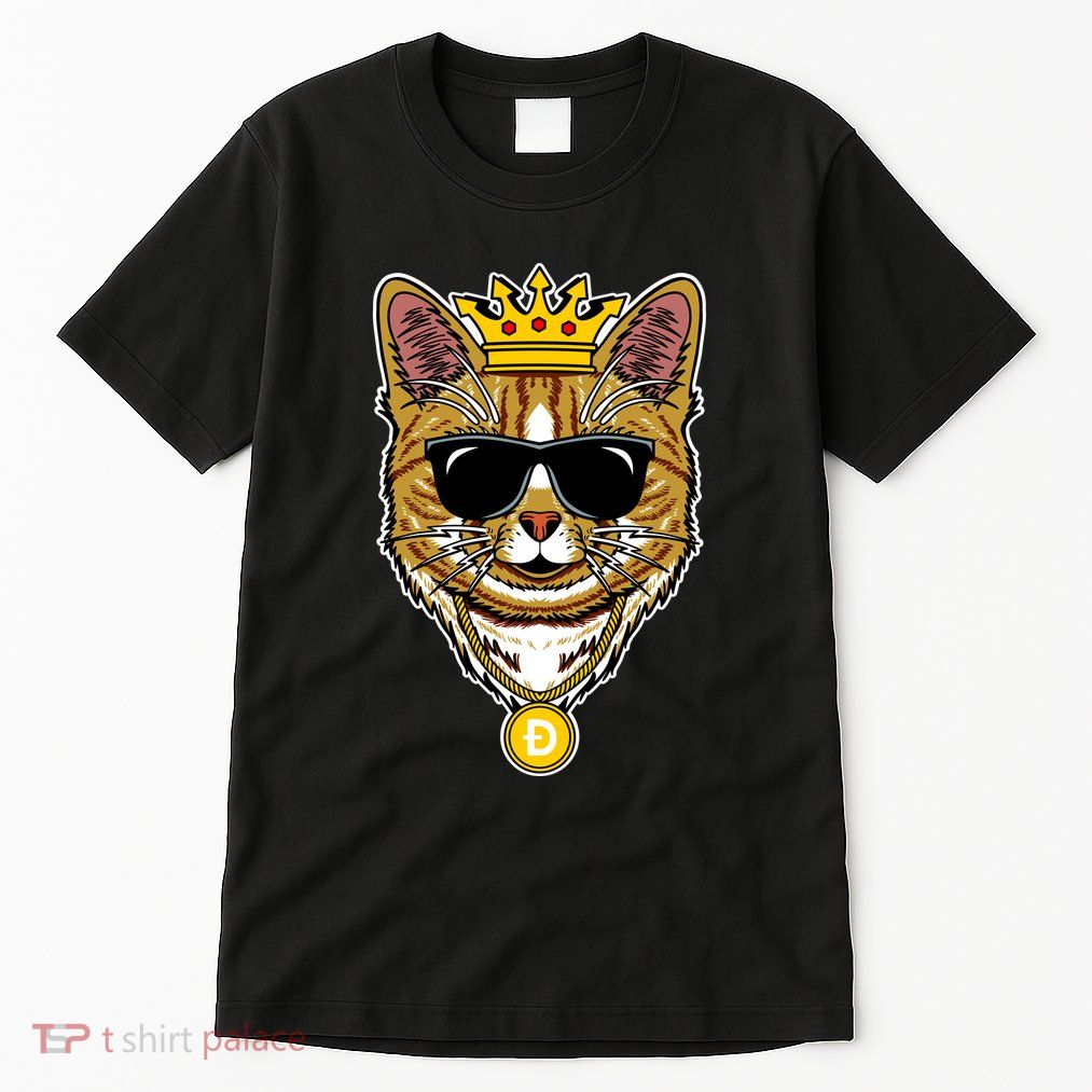 Hodl Dogecoin Doge Cat King Crypto Currency Moon Tall T-Shirt