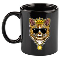 Hodl Dogecoin Doge Cat King Crypto Currency Moon 11oz C Handle Ceramic Mug