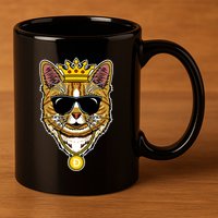 Hodl Dogecoin Doge Cat King Crypto Currency Moon 11oz C Handle Ceramic Mug