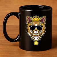 Hodl Dogecoin Doge Cat King Crypto Currency Moon 11oz C Handle Ceramic Mug