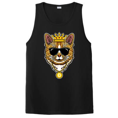 Hodl Dogecoin Doge Cat King Crypto Currency Moon PosiCharge Competitor Tank