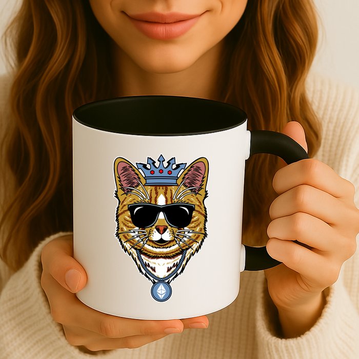 Hodl Ethereum ETH Cat King Crypto Currency Moon Mug