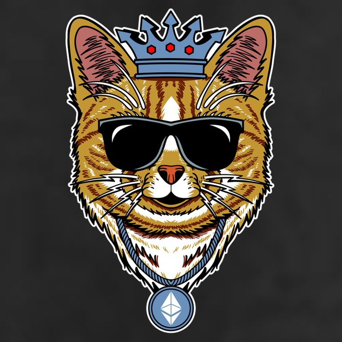 Hodl Ethereum ETH Cat King Crypto Currency Moon Tumbler