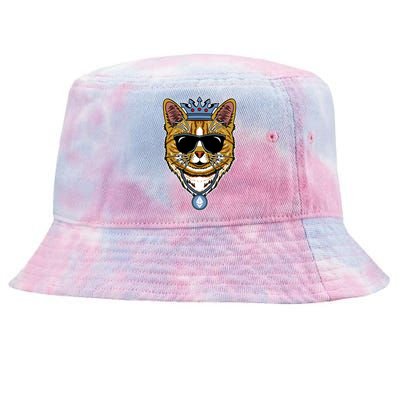 Hodl Ethereum ETH Cat King Crypto Currency Moon Tie-Dyed Bucket Hat