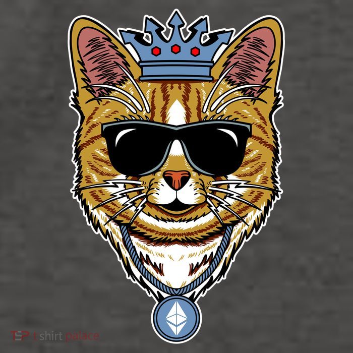 Hodl Ethereum ETH Cat King Crypto Currency Moon Vector Backpack