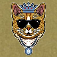 Hodl Ethereum ETH Cat King Crypto Currency Moon Garment-Dyed Women's Muscle Tee