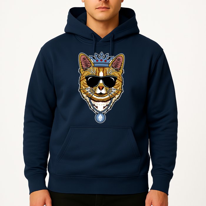 Hodl Ethereum ETH Cat King Crypto Currency Moon Hoodie