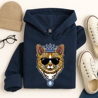 Hodl Ethereum ETH Cat King Crypto Currency Moon Hoodie