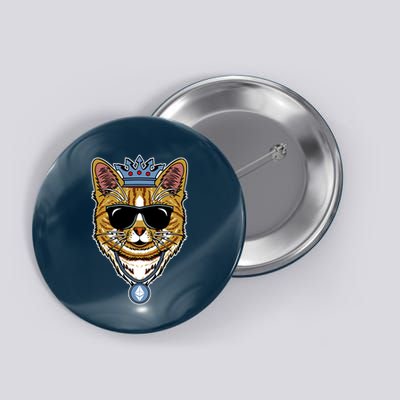 Hodl Ethereum ETH Cat King Crypto Currency Moon Button