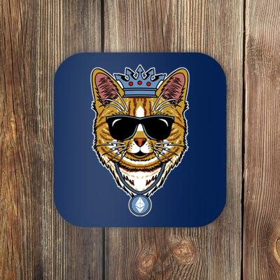 Hodl Ethereum ETH Cat King Crypto Currency Moon Coaster