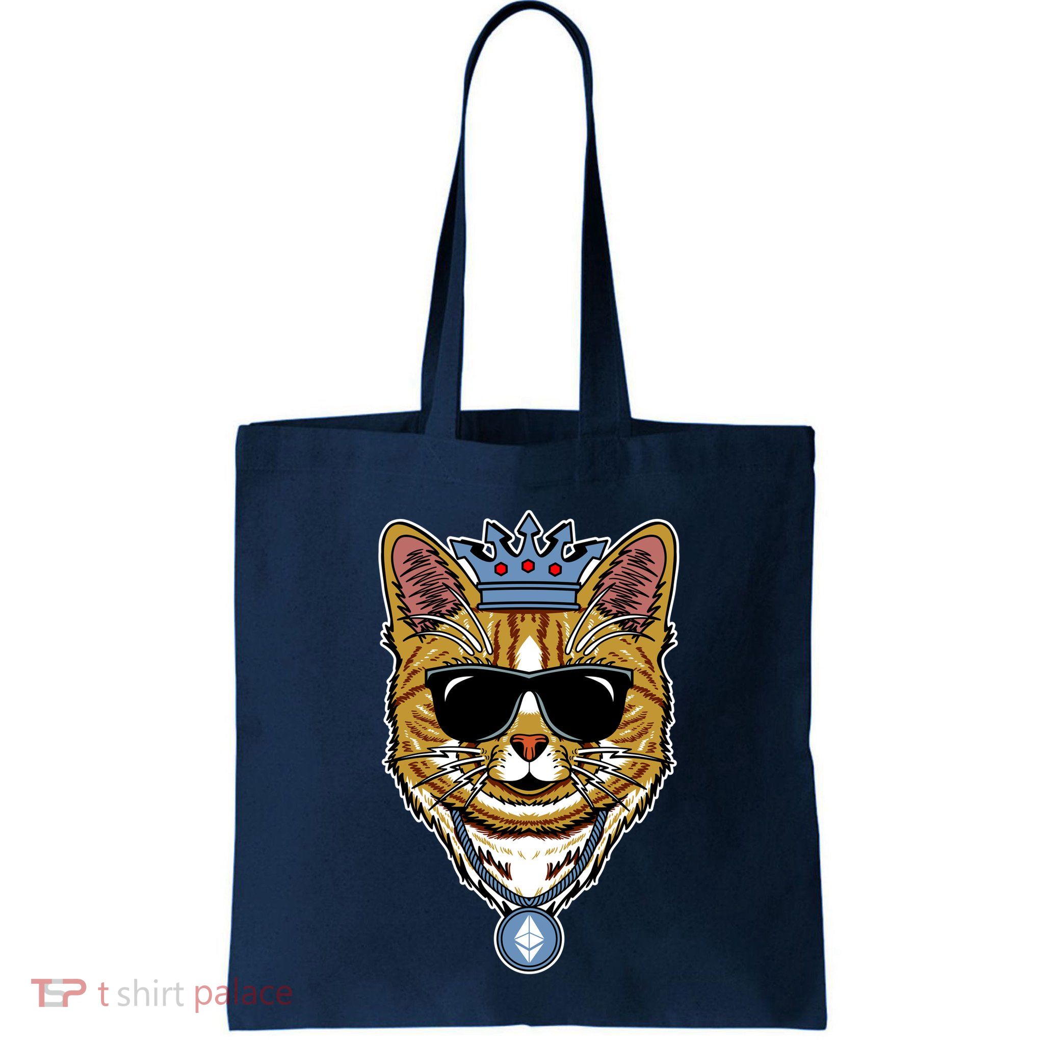 Hodl Ethereum ETH Cat King Crypto Currency Moon Bag