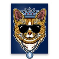 Hodl Ethereum ETH Cat King Crypto Currency Moon Poster