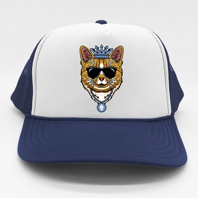 Hodl Ethereum ETH Cat King Crypto Currency Moon Trucker Hat