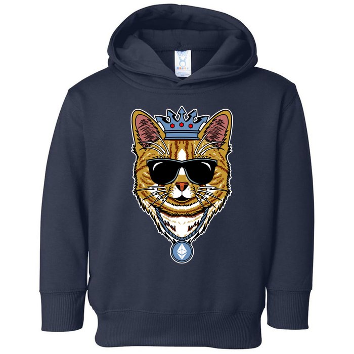 Hodl Ethereum ETH Cat King Crypto Currency Moon Toddler Hoodie