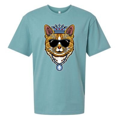 Hodl Ethereum ETH Cat King Crypto Currency Moon Sueded Cloud Jersey T-Shirt