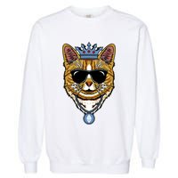 Hodl Ethereum ETH Cat King Crypto Currency Moon Garment-Dyed Sweatshirt