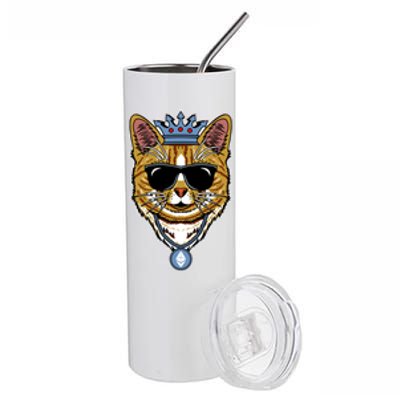 Hodl Ethereum ETH Cat King Crypto Currency Moon Stainless Steel Tumbler