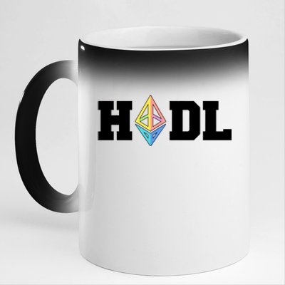 Hodl Ethereum ETH Crypto Currency To the Moon 11oz Black Color Changing Mug