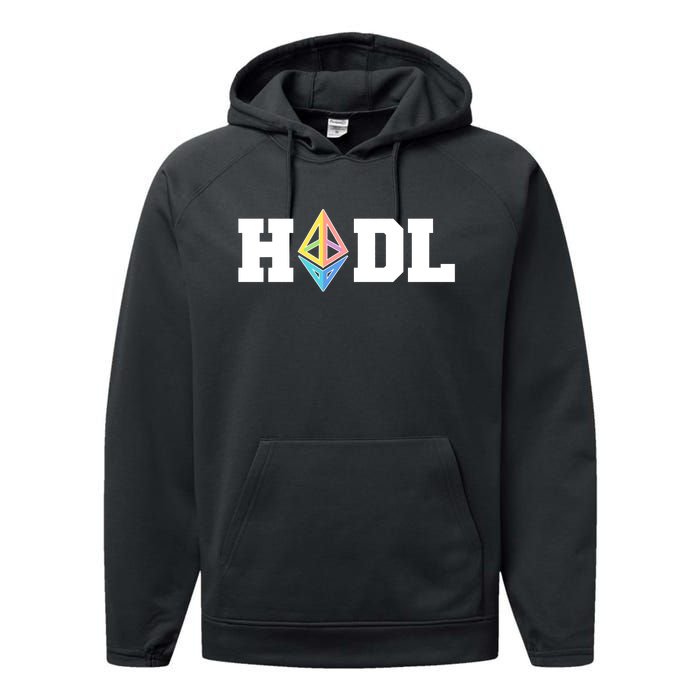 Hodl Ethereum ETH Crypto Currency To the Moon Performance Fleece Hoodie