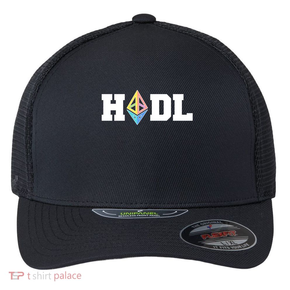 Hodl Ethereum ETH Crypto Currency To the Moon Flexfit Unipanel Trucker Cap