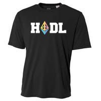 Hodl Ethereum ETH Crypto Currency To the Moon Cooling Performance Crew T-Shirt