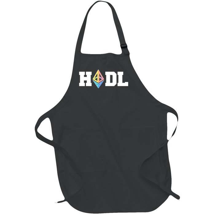 Hodl Ethereum ETH Crypto Currency To the Moon Full-Length Apron With Pockets