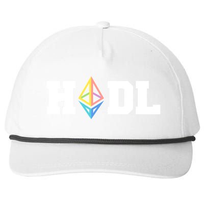 Hodl Ethereum ETH Crypto Currency To the Moon Snapback Five-Panel Rope Hat