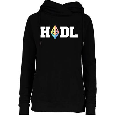 Hodl Ethereum ETH Crypto Currency To the Moon Womens Funnel Neck Pullover Hood