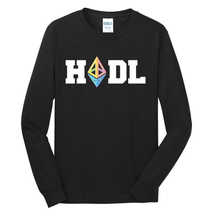 Hodl Ethereum ETH Crypto Currency To the Moon Tall Long Sleeve T-Shirt