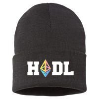 Hodl Ethereum ETH Crypto Currency To the Moon Sustainable Knit Beanie