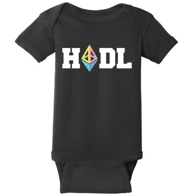 Hodl Ethereum ETH Crypto Currency To the Moon Baby Bodysuit