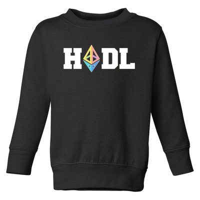 Hodl Ethereum ETH Crypto Currency To the Moon Toddler Sweatshirt