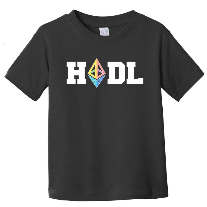 Hodl Ethereum ETH Crypto Currency To the Moon Toddler T-Shirt