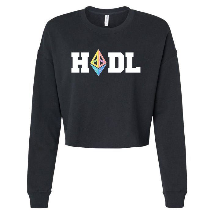 Hodl Ethereum ETH Crypto Currency To the Moon Cropped Pullover Crew