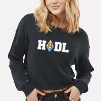 Hodl Ethereum ETH Crypto Currency To the Moon Cropped Pullover Crew