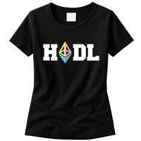 Hodl Ethereum ETH Crypto Currency To the Moon Womens T-Shirt
