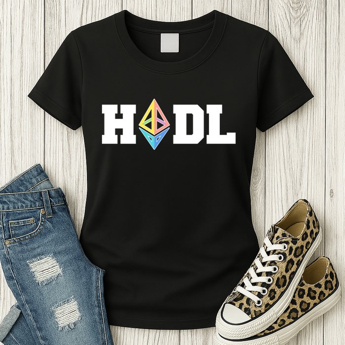 Hodl Ethereum ETH Crypto Currency To the Moon Womens T-Shirt