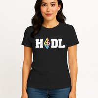 Hodl Ethereum ETH Crypto Currency To the Moon Womens T-Shirt