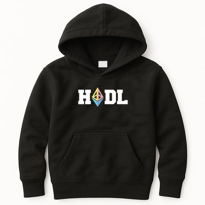 Hodl Ethereum ETH Crypto Currency To the Moon Kids Hoodie