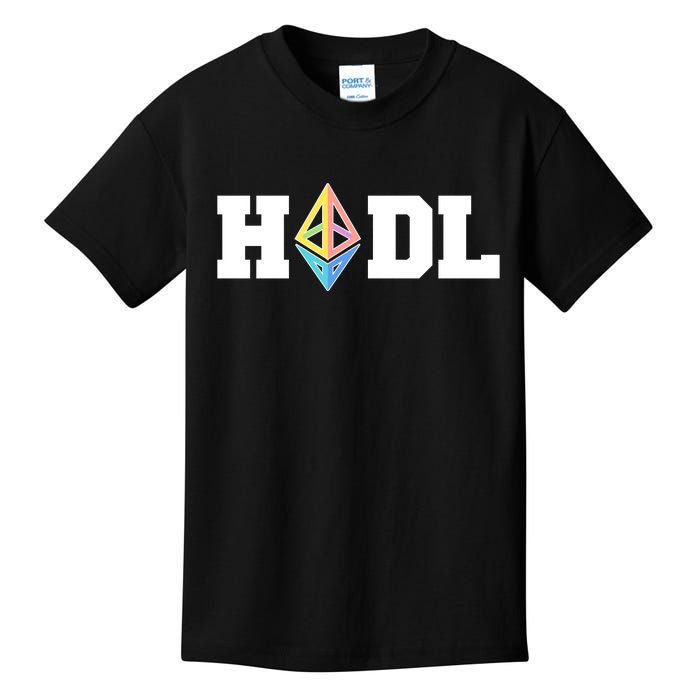 Hodl Ethereum ETH Crypto Currency To the Moon Kids T-Shirt