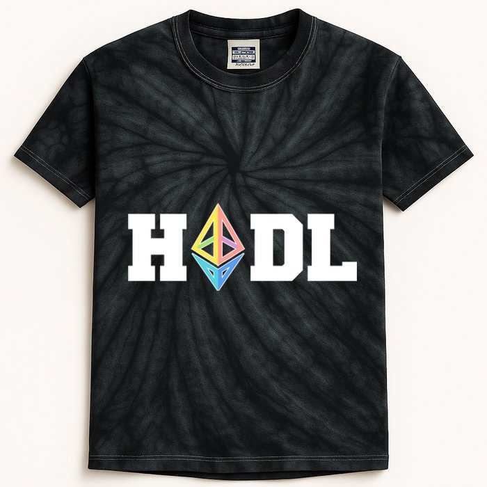 Hodl Ethereum ETH Crypto Currency To the Moon Kids Tie-Dye T-Shirt