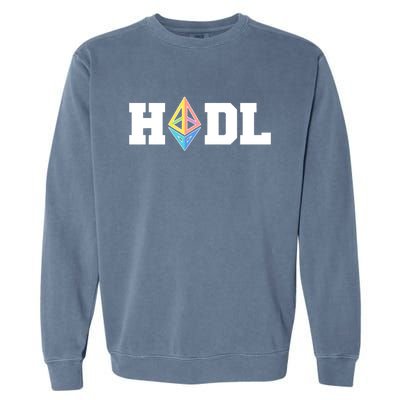 Hodl Ethereum ETH Crypto Currency To the Moon Garment-Dyed Sweatshirt