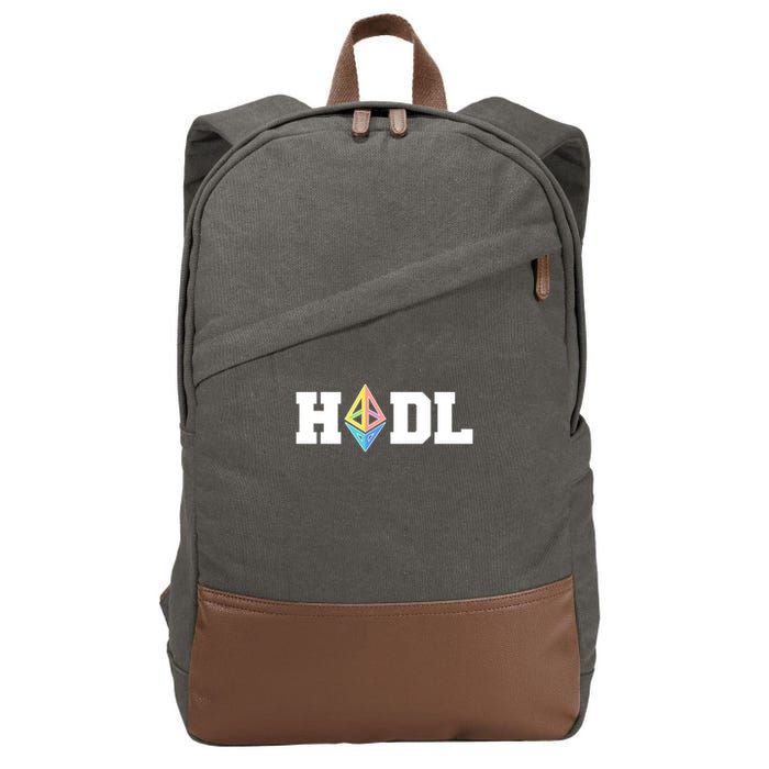 Hodl Ethereum ETH Crypto Currency To the Moon Cotton Canvas Backpack