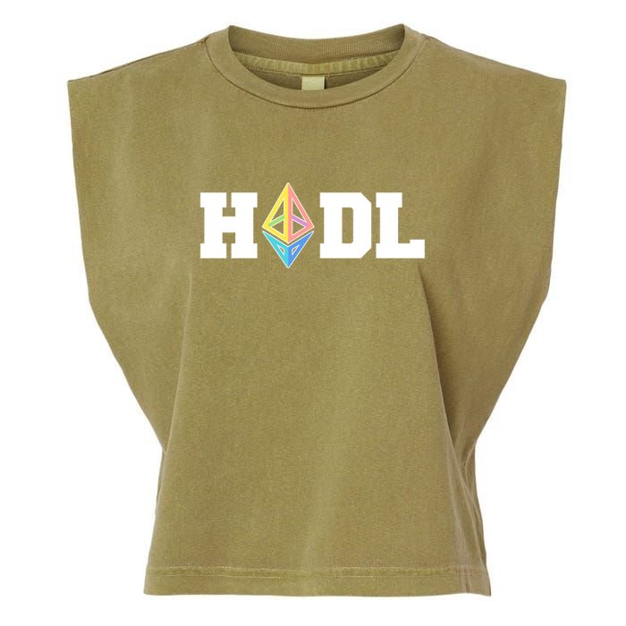 Hodl Ethereum ETH Crypto Currency To the Moon Garment-Dyed Women's Muscle Tee