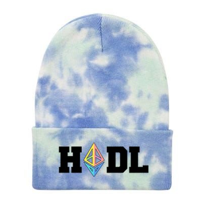 Hodl Ethereum ETH Crypto Currency To the Moon Tie Dye 12in Knit Beanie