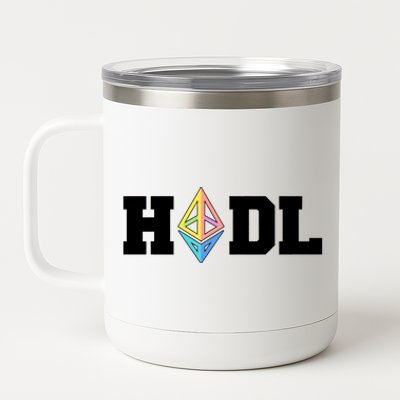 Hodl Ethereum ETH Crypto Currency To the Moon 12 oz Stainless Steel Tumbler Cup