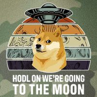 Hodl On We're Going To The Moon Retro Dogecoin Legacy Tie Dye Trucker Hat
