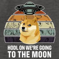 Hodl On We're Going To The Moon Retro Dogecoin Vector Backpack