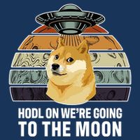 Hodl On We're Going To The Moon Retro Dogecoin Baby Bodysuit